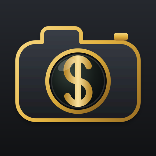 The Pic Flips icon: a camera whose lens is a dollar sign